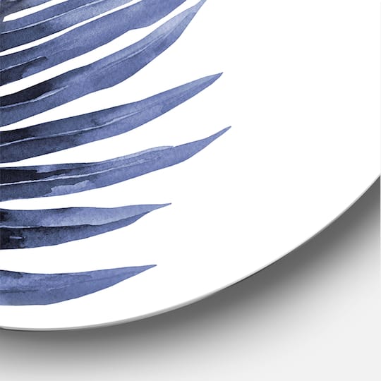 Designart - Tropical Blue Watercolour Leaves II